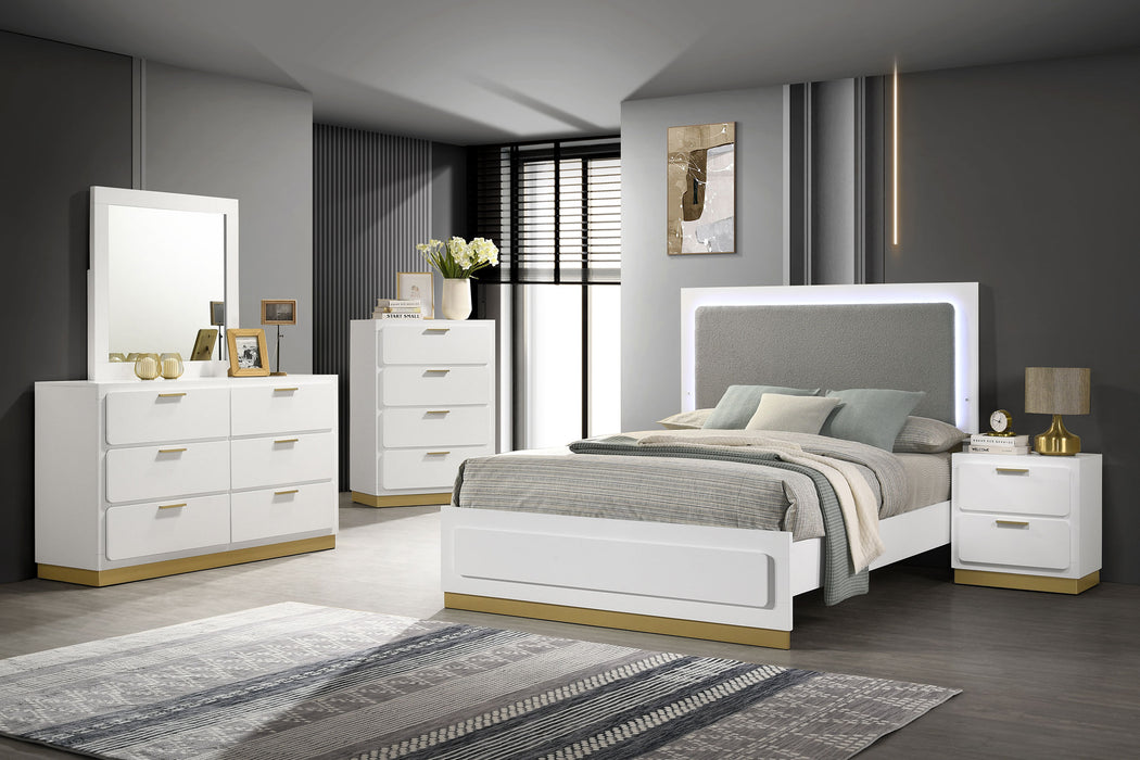 Caraway California King, E.King, & Queen Bed Black & White - National Warehouse Furniture (Buffalo, NY)