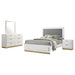 Caraway 4 Pc & Pc E.King, Cal.King, & Queen Bedroom Set Black & White - National Warehouse Furniture (Buffalo, NY)