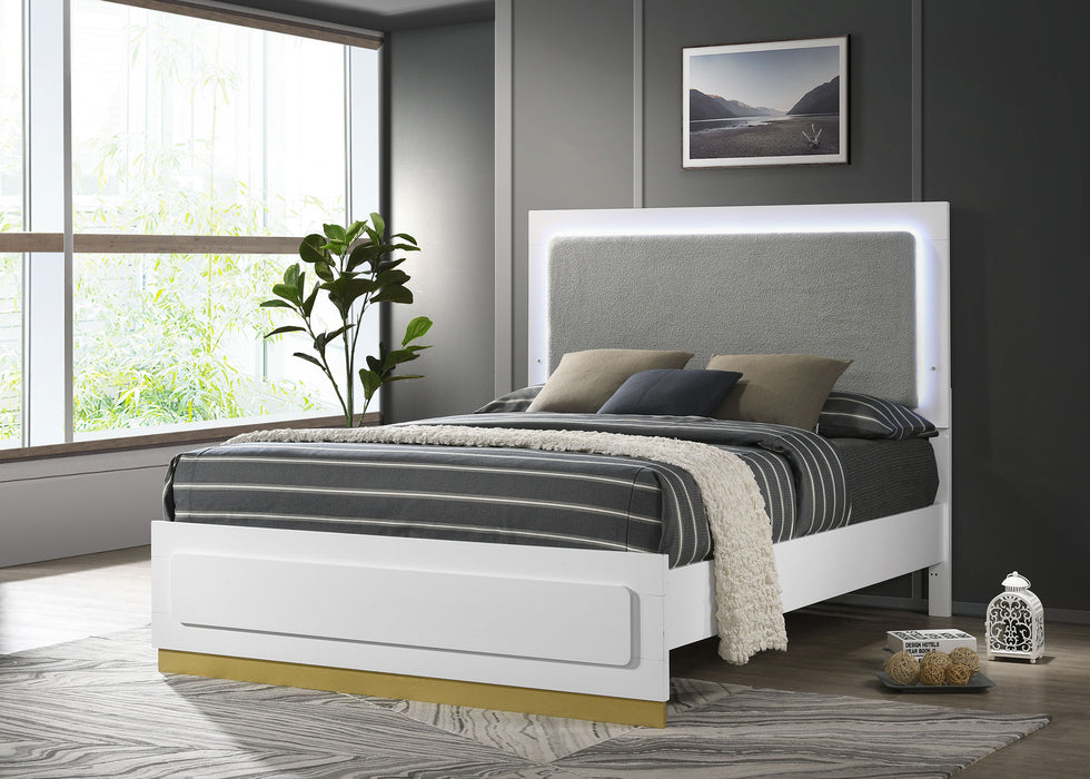 Caraway California King, E.King, & Queen Bed Black & White - National Warehouse Furniture (Buffalo, NY)