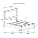 Caraway California King, E.King, & Queen Bed Black & White - National Warehouse Furniture (Buffalo, NY)