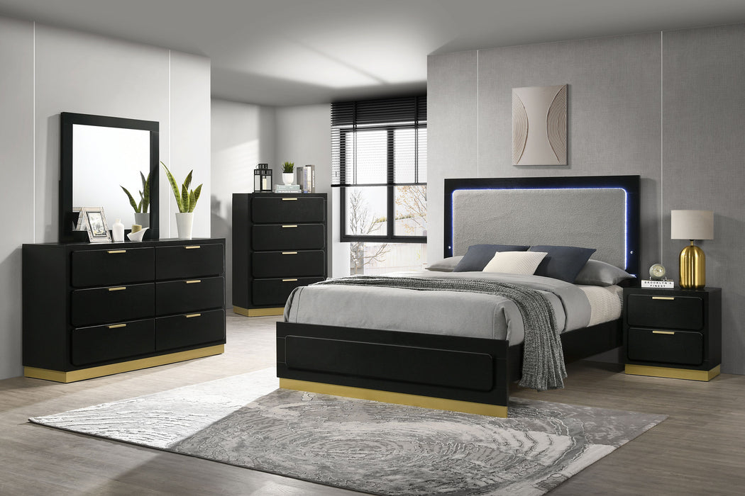 Caraway California King, E.King, & Queen Bed Black & White - National Warehouse Furniture (Buffalo, NY)
