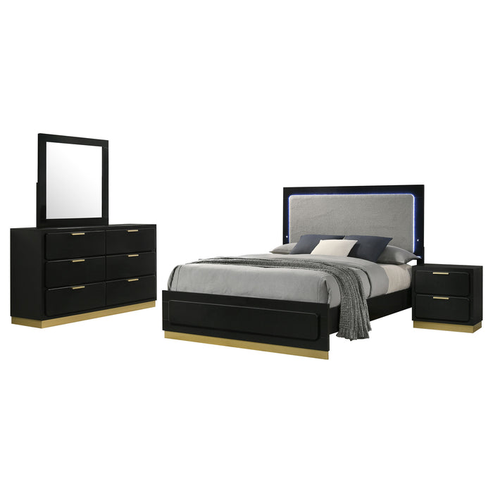 Caraway 4 Pc & Pc E.King, Cal.King, & Queen Bedroom Set Black & White - National Warehouse Furniture (Buffalo, NY)