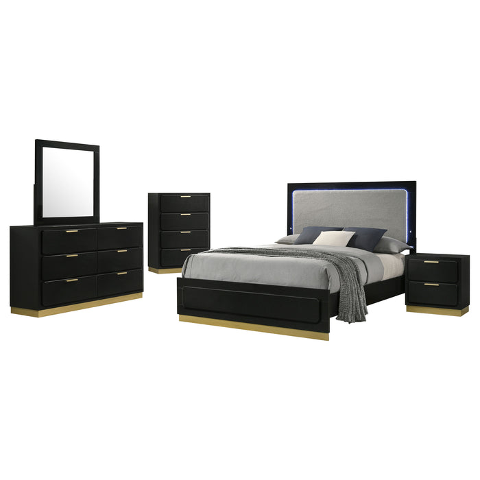 Caraway 4 Pc & Pc E.King, Cal.King, & Queen Bedroom Set Black & White - National Warehouse Furniture (Buffalo, NY)