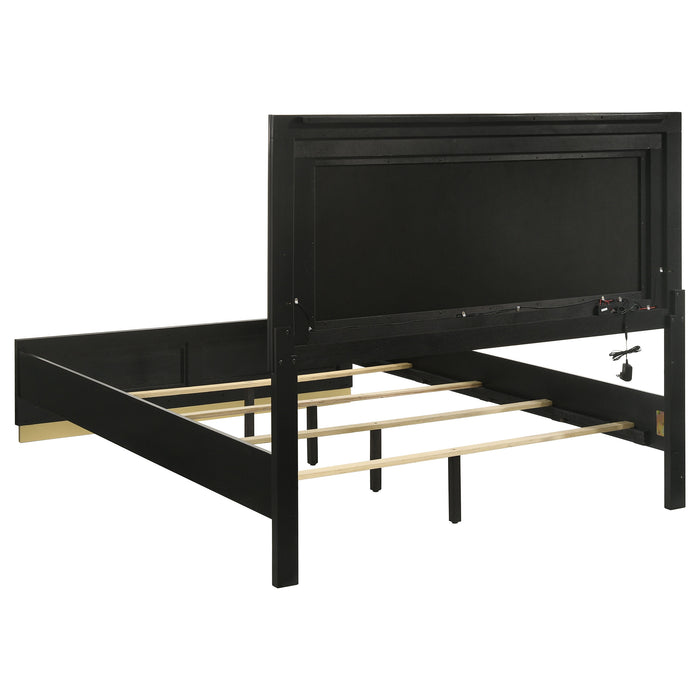 Caraway California King, E.King, & Queen Bed Black & White - National Warehouse Furniture (Buffalo, NY)