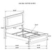 Caraway California King, E.King, & Queen Bed Black & White - National Warehouse Furniture (Buffalo, NY)
