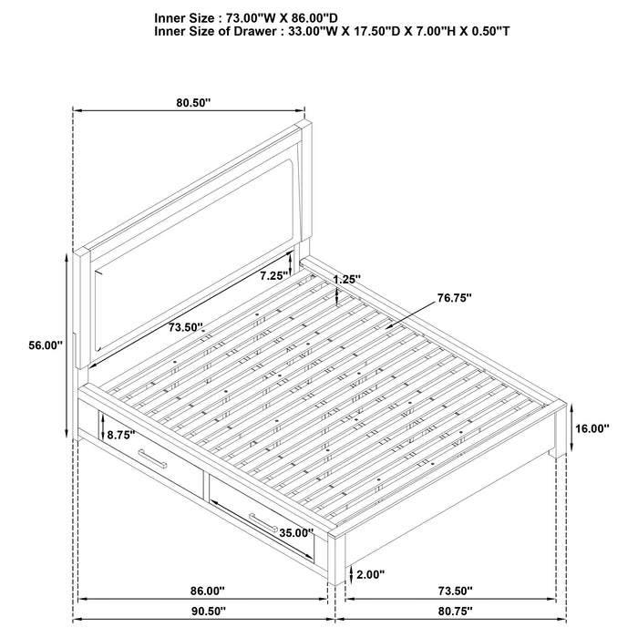 Kenora California King, E.king, & Queen Bed - National Warehouse Furniture (Buffalo, NY)