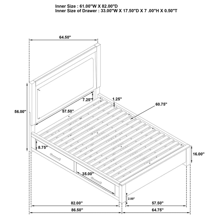 Kenora California King, E.king, & Queen Bed - National Warehouse Furniture (Buffalo, NY)