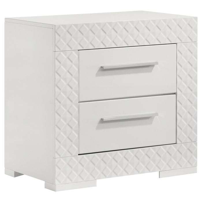 Ives 4 & 5 Piece Bedroom Set E.king & Queen White & Grey - National Warehouse Furniture (Buffalo, NY)