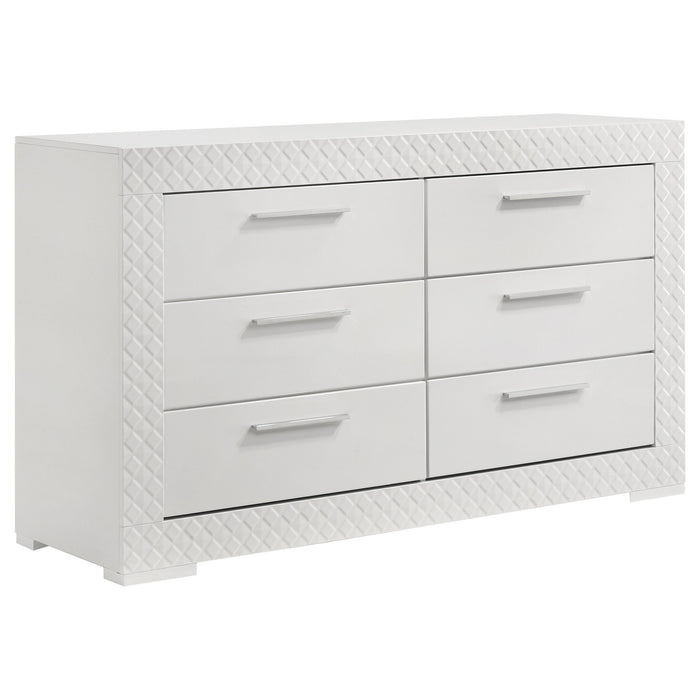 Ives 4 & 5 Piece Bedroom Set E.king & Queen White & Grey - National Warehouse Furniture (Buffalo, NY)