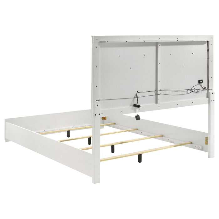 Ives 4 & 5 Piece Bedroom Set E.king & Queen White & Grey - National Warehouse Furniture (Buffalo, NY)