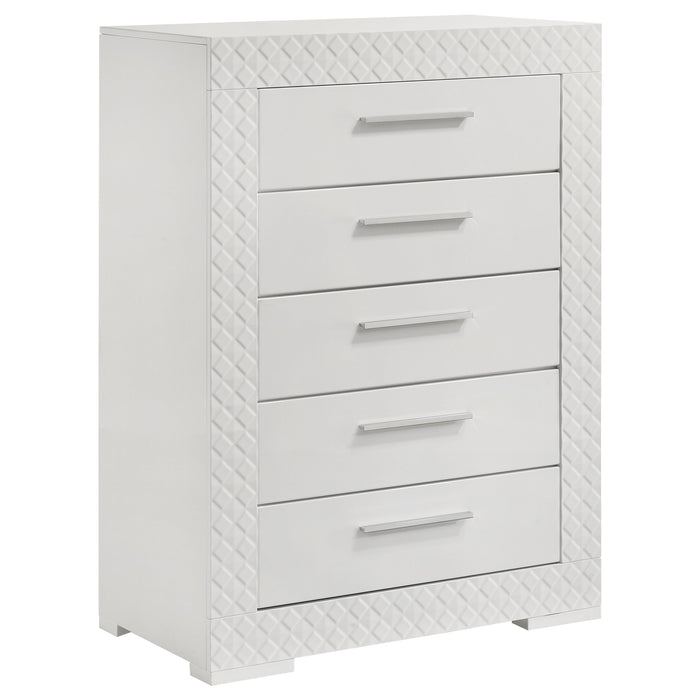 Ives 4 & 5 Piece Bedroom Set E.king & Queen White & Grey - National Warehouse Furniture (Buffalo, NY)