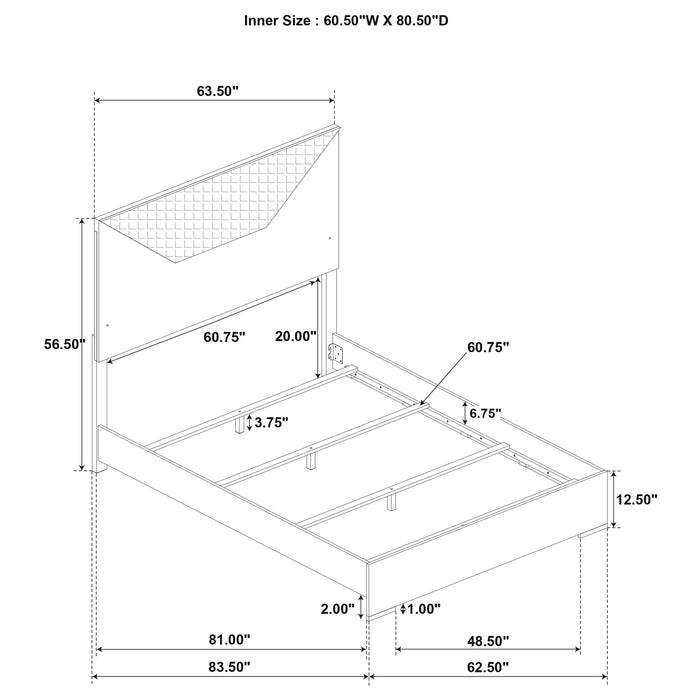 Ives 4 & 5 Piece Bedroom Set E.king & Queen White & Grey - National Warehouse Furniture (Buffalo, NY)