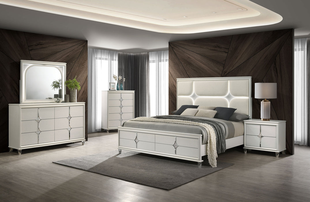 Olivia Panel Bed with LED Lighting