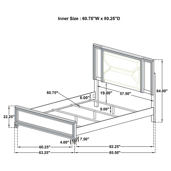 Marmore California King, E.King, & Queen Bed - National Warehouse Furniture (Buffalo, NY)