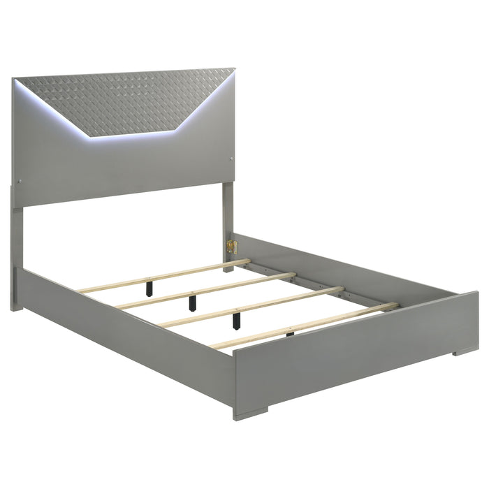 Ives 4 & 5 Piece Bedroom Set E.king & Queen White & Grey - National Warehouse Furniture (Buffalo, NY)