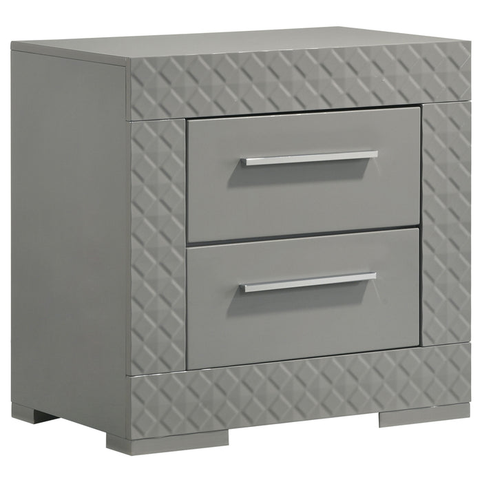 Ives 4 & 5 Piece Bedroom Set E.king & Queen White & Grey - National Warehouse Furniture (Buffalo, NY)