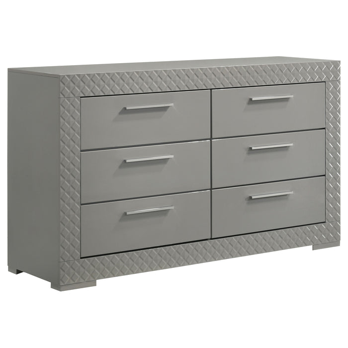 Ives 4 & 5 Piece Bedroom Set E.king & Queen White & Grey - National Warehouse Furniture (Buffalo, NY)