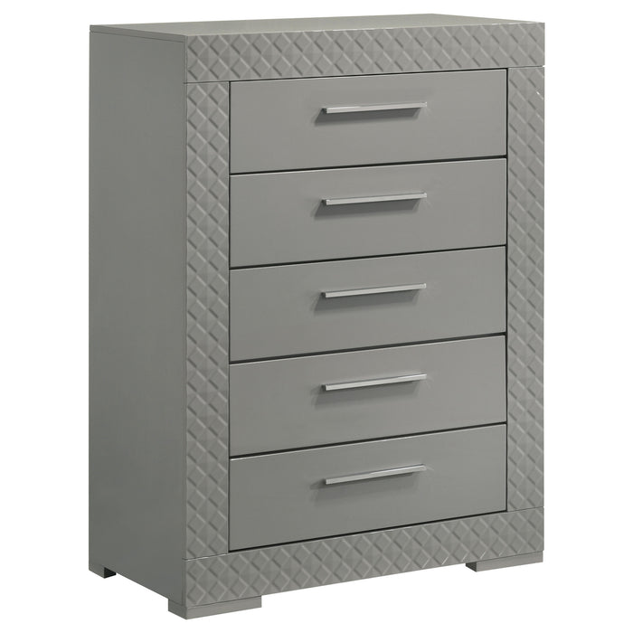 Ives 4 & 5 Piece Bedroom Set E.king & Queen White & Grey - National Warehouse Furniture (Buffalo, NY)