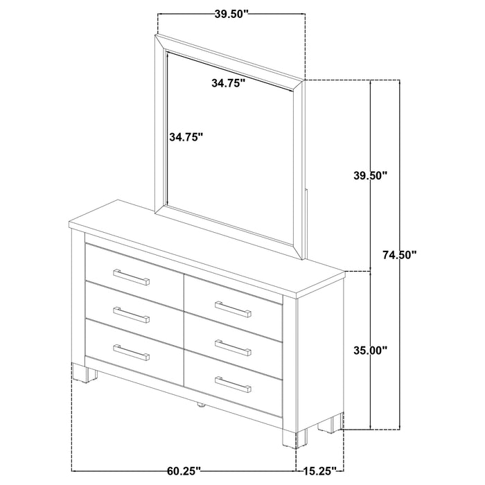 Oakglen Dresser With Mirrors - National Warehouse Furniture (Buffalo, NY)