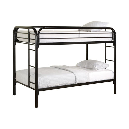 Morgan Twin Over Twin Bunk Bed Black & White - National Warehouse Furniture (Buffalo, NY)