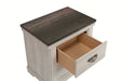 Crown Mark Furniture Leighton 2 Drawer Nightstand in White - National Warehouse Furniture (Buffalo, NY)
