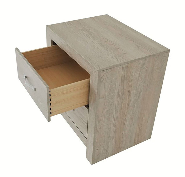Crown Mark Furniture Jaylen 2 Drawer Nightstand in Gray - National Warehouse Furniture (Buffalo, NY)