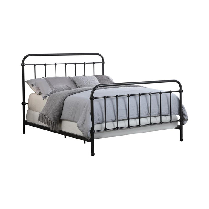 Livingston California King, E.King, & Queen Panel Metal Bed Dark Bronze - National Warehouse Furniture (Buffalo, NY)