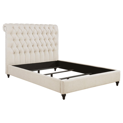 Devon Tufted Upholstered California King, Eastren King, & Queen Bed Beige - National Warehouse Furniture (Buffalo, NY)