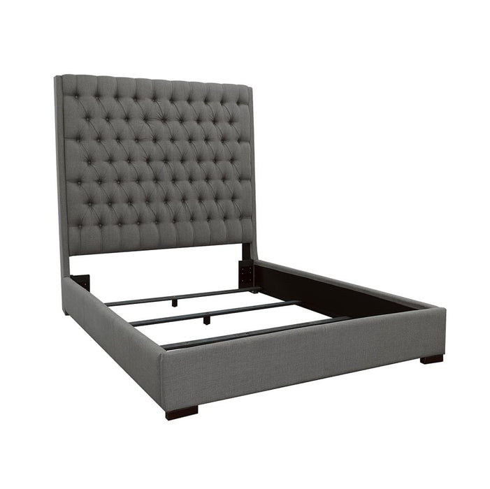 Camille Tall Tufted California King, E.King & Queen Bed Grey - National Warehouse Furniture (Buffalo, NY)
