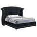 Barzini California King, E.King, & Queen Tufted Upholstered Bed Black - National Warehouse Furniture (Buffalo, NY)