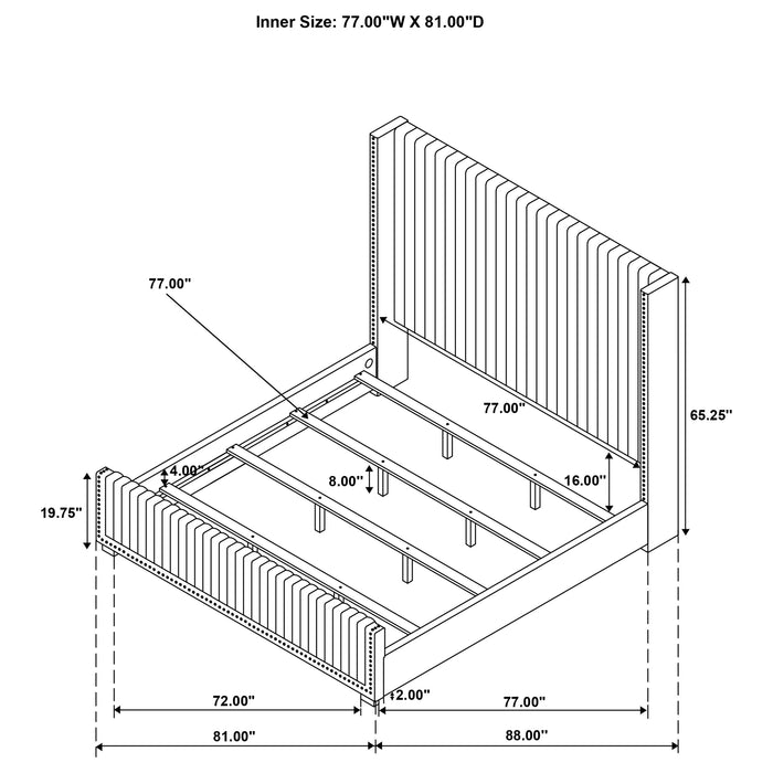 Natasha California King, E.King & Queen Bed - National Warehouse Furniture (Buffalo, NY)