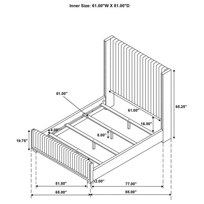 Natasha California King, E.King & Queen Bed - National Warehouse Furniture (Buffalo, NY)