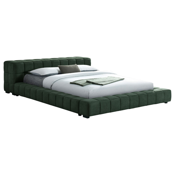 Trinity California King, E.king, Queen, & Full Bed Green & Light Taupe - National Warehouse Furniture (Buffalo, NY)