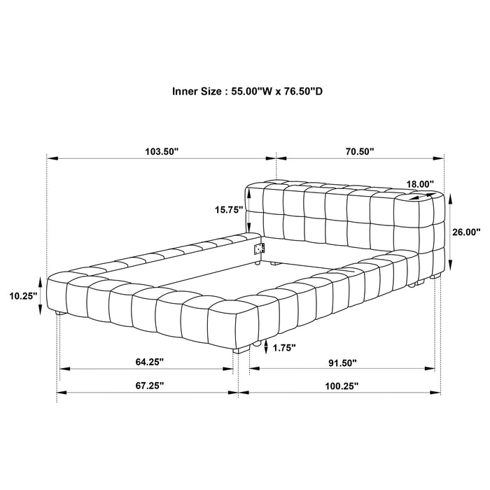 Trinity California King, E.king, Queen, & Full Bed Green & Light Taupe - National Warehouse Furniture (Buffalo, NY)