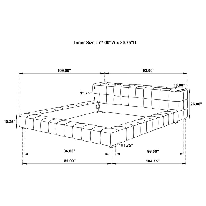Trinity California King, E.king, Queen, & Full Bed Green & Light Taupe - National Warehouse Furniture (Buffalo, NY)