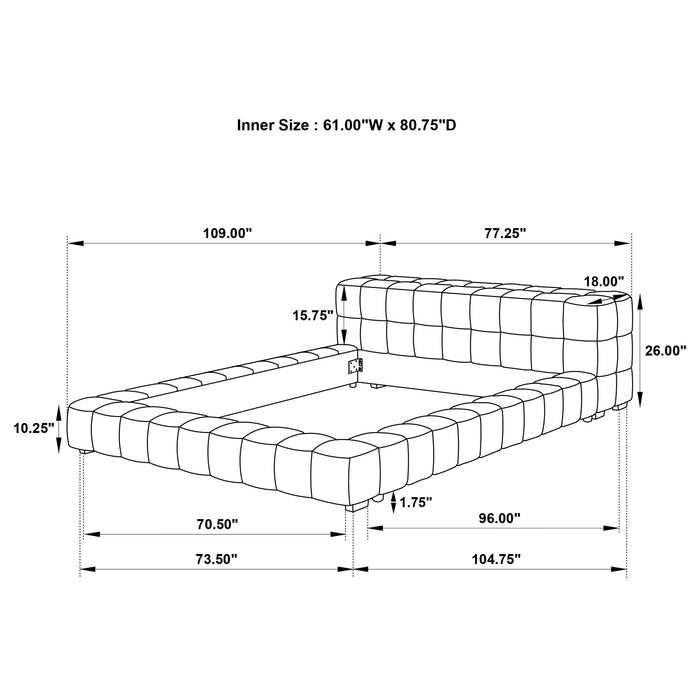 Trinity California King, E.king, Queen, & Full Bed Green & Light Taupe - National Warehouse Furniture (Buffalo, NY)