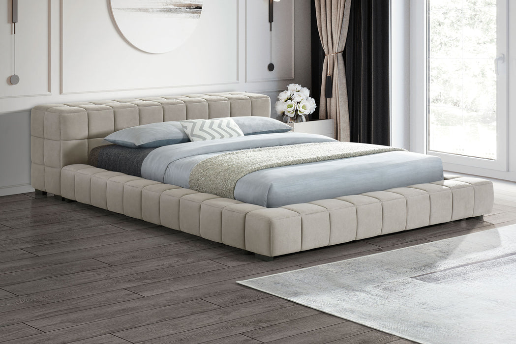 Trinity California King, E.king, Queen, & Full Bed Green & Light Taupe - National Warehouse Furniture (Buffalo, NY)
