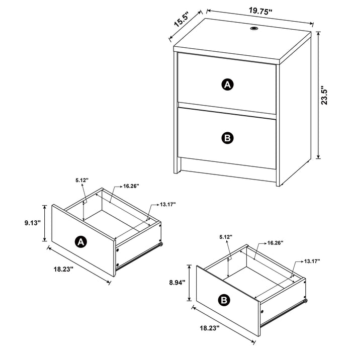Westpark Nightstands - National Warehouse Furniture (Buffalo, NY)