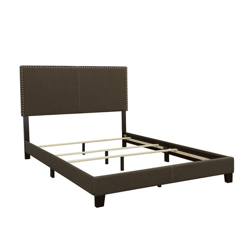 Boyd California King, King, & Queen Upholstered Bed with Nailhead Trim Charcoal & Grey - National Warehouse Furniture (Buffalo, NY)