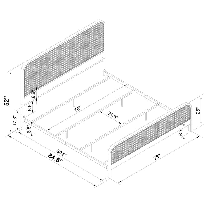 Lanewood Eastern King & Queen Bed Black & White - National Warehouse Furniture (Buffalo, NY)