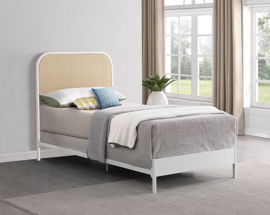 Amherst Eastern King, Queen, Full, & Twin Bed White & Black - National Warehouse Furniture (Buffalo, NY)