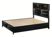 Crown Mark Furniture Fallon King Platform Bed with Storage in Black B4288-K - National Warehouse Furniture (Buffalo, NY)