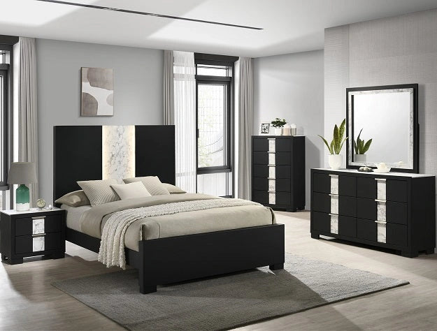 Crown Mark Furniture Rangley 5 Drawer Chest in Black image