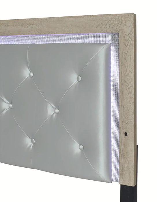 Crown Mark Furniture Jaylen Queen Upholstered Panel Bed in Gray - National Warehouse Furniture (Buffalo, NY)