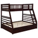 Ashton Twin Over Full 2-drawer Bunk Bed Cappuccino, White, Navy, Honey, & Brown - National Warehouse Furniture (Buffalo, NY)