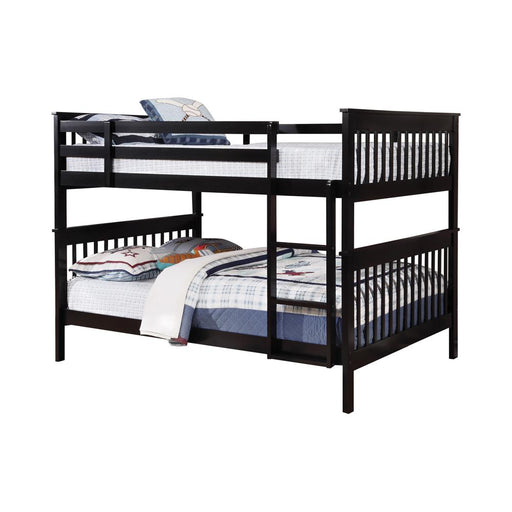 Chapman Full Over Full & Twin Over Full Bunk Bed Black & White - National Warehouse Furniture (Buffalo, NY)