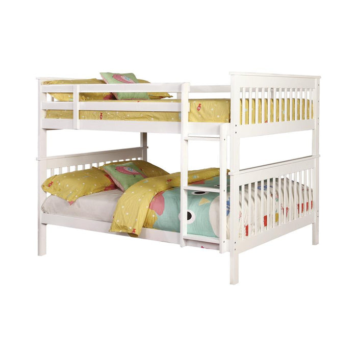 Chapman Full Over Full & Twin Over Full Bunk Bed Black & White - National Warehouse Furniture (Buffalo, NY)