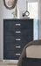 Crown Mark Furniture Lucinda 5 Drawer Chest in Gray - National Warehouse Furniture (Buffalo, NY)