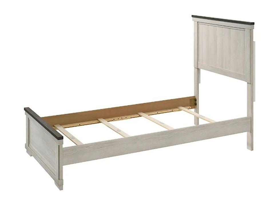 Crown Mark Furniture Leighton Twin Panel Bed in White B8180-T - National Warehouse Furniture (Buffalo, NY)