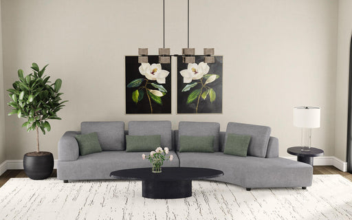 Toscano 134-inch Upholstered Sectional Sofa Grey - National Warehouse Furniture (Buffalo, NY)